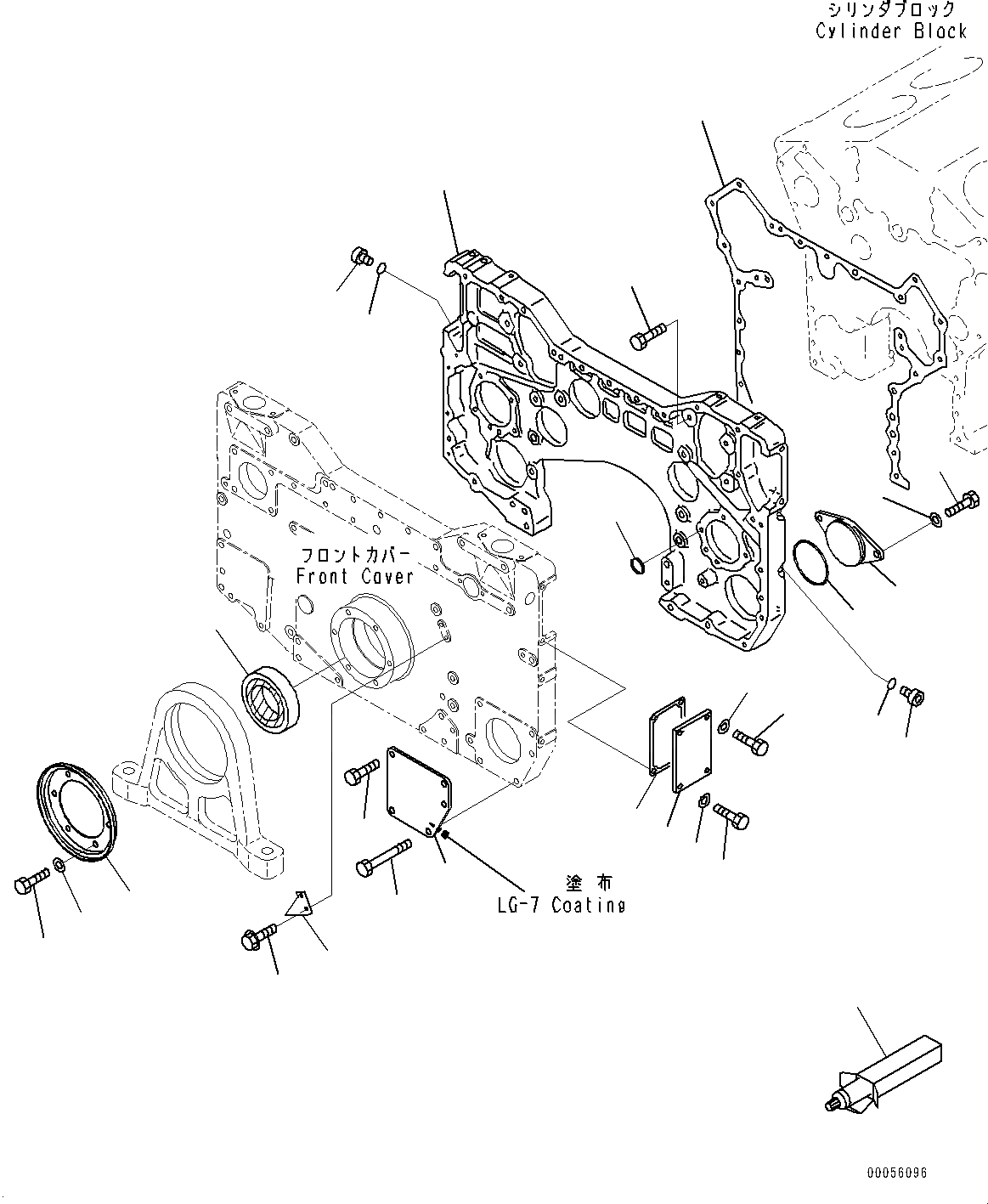 Схема запчастей Komatsu SAA12V140E-3E - ЭЛЕМЕНТЫ ПЕРЕДН. КРЫШКИ, COVER, КОРПУС ШЕСТЕРЕНН. ПЕРЕДАЧИ (№-) ЭЛЕМЕНТЫ ПЕРЕДН. КРЫШКИ, ДЛЯ VHMS, ORBCOMM