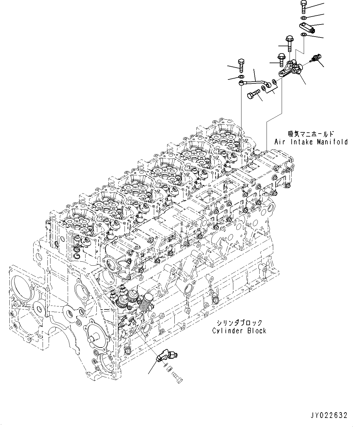 Схема запчастей Komatsu SAA6D140E-5DR - ВОЗВРАТ ТОПЛИВА (№-) ВОЗВРАТ ТОПЛИВА