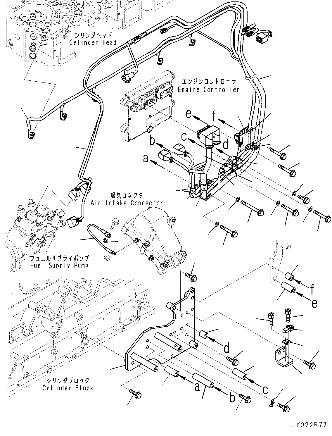 Схема запчастей Komatsu SAA6D140E-5DR - ПРОВОДКА, (/) (№-) ПРОВОДКА