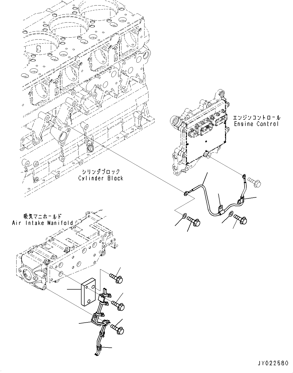 Схема запчастей Komatsu SAA6D140E-5DR - ПРОВОДКА, (/) (№-) ПРОВОДКА