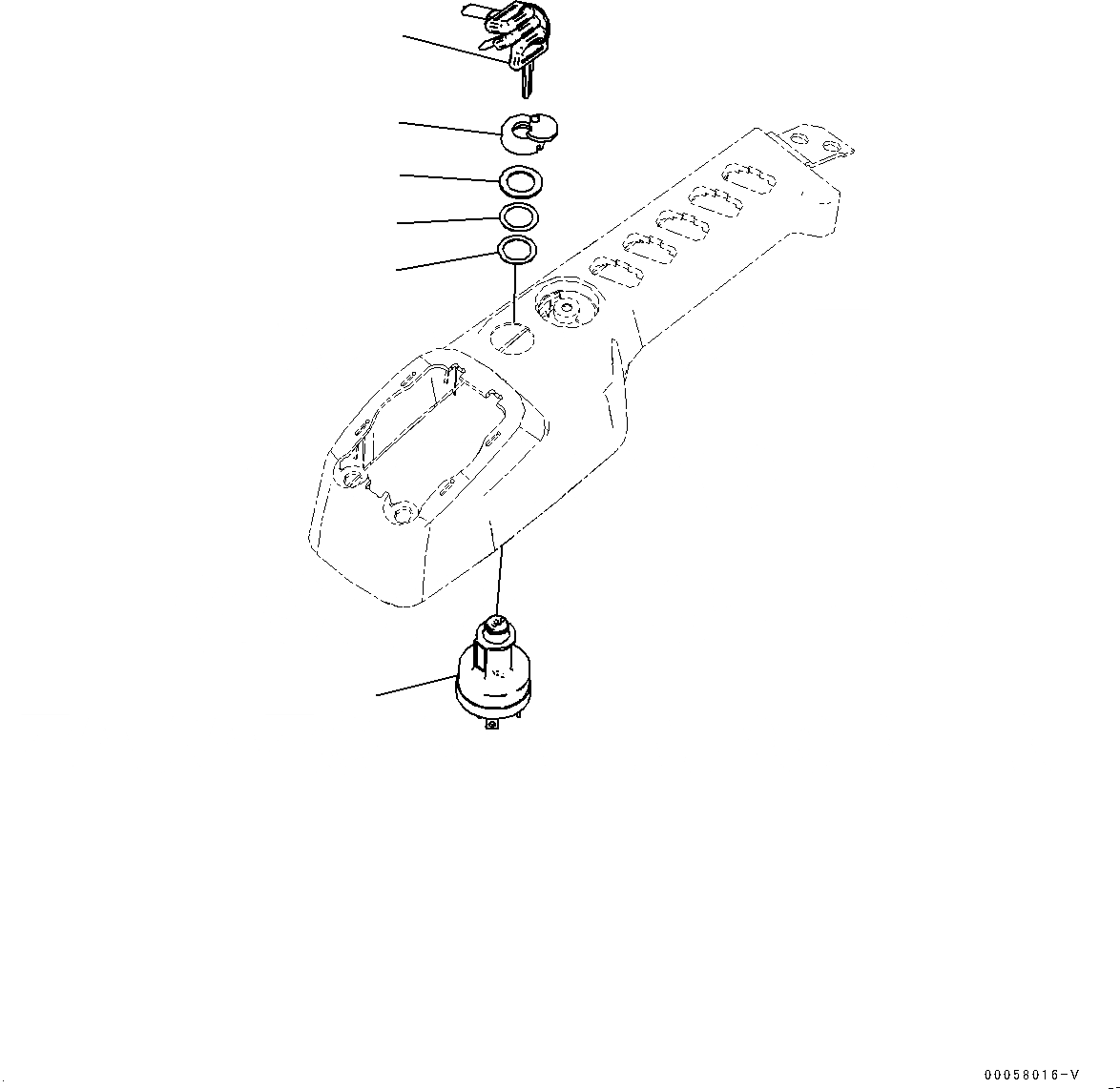 Схема запчастей Komatsu PC228USLC-8 - КАБИНА, STARTING KEY OPERATORґS КАБИНА