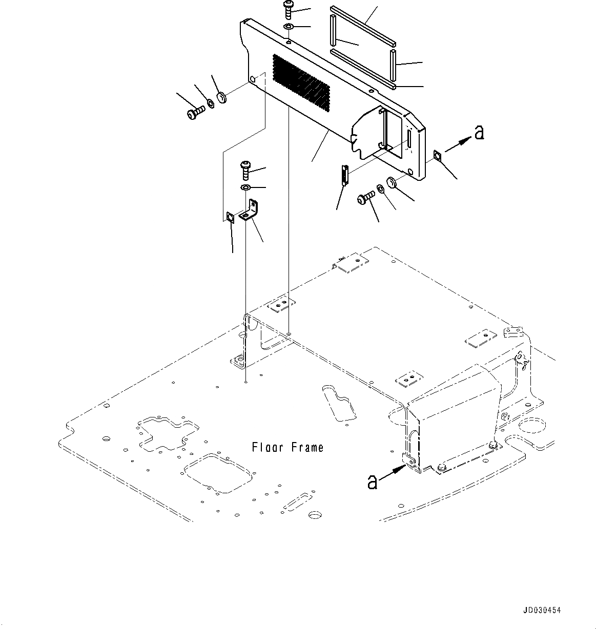 Схема запчастей Komatsu PC228USLC-8 - ПЕРЕДН. COVER ПЕРЕДН. COVER