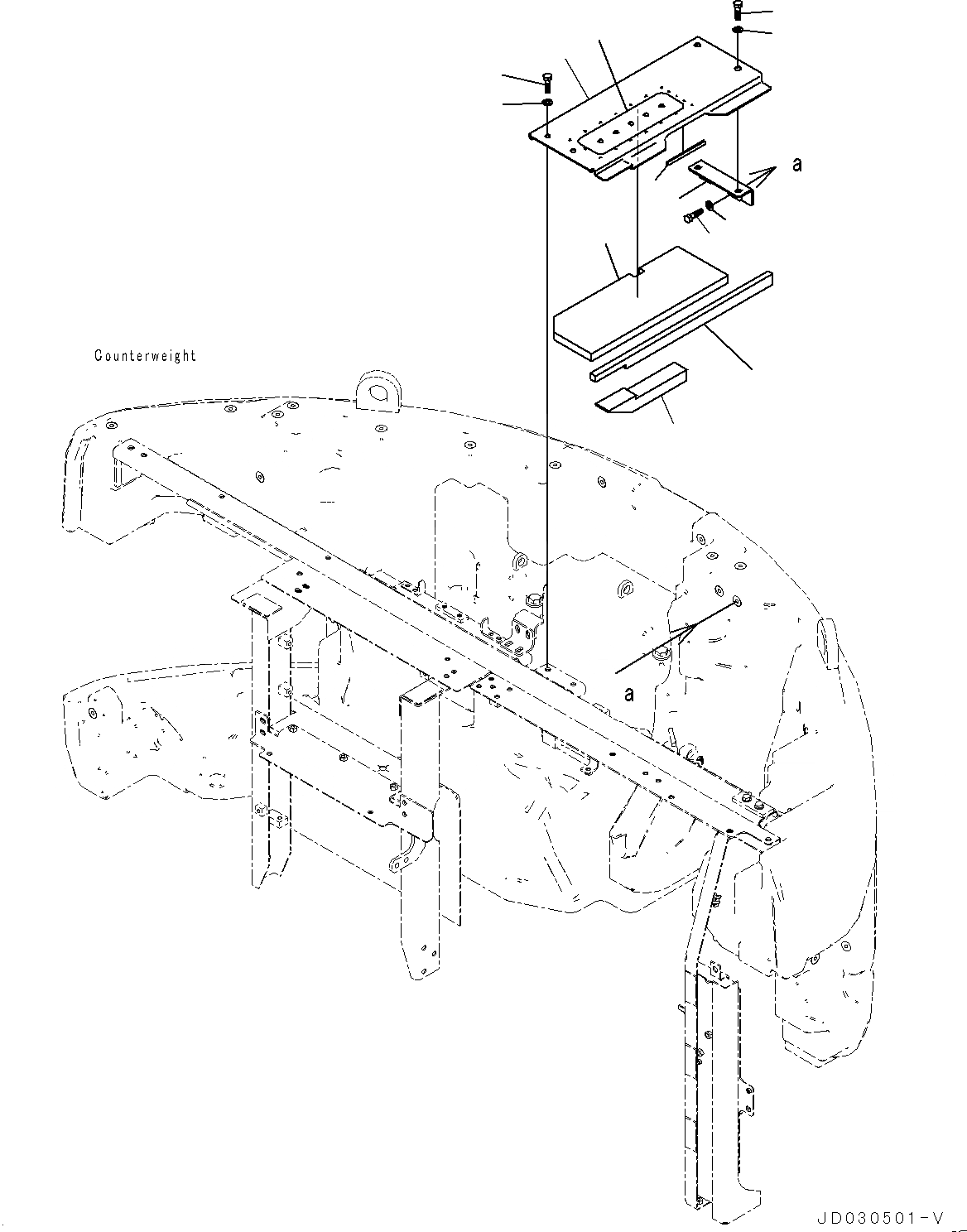 Схема запчастей Komatsu PC228USLC-8 - КАПОТ, БЕЗ PRE-CREANER, COVER КАПОТ, БЕЗ PRE-CREANER