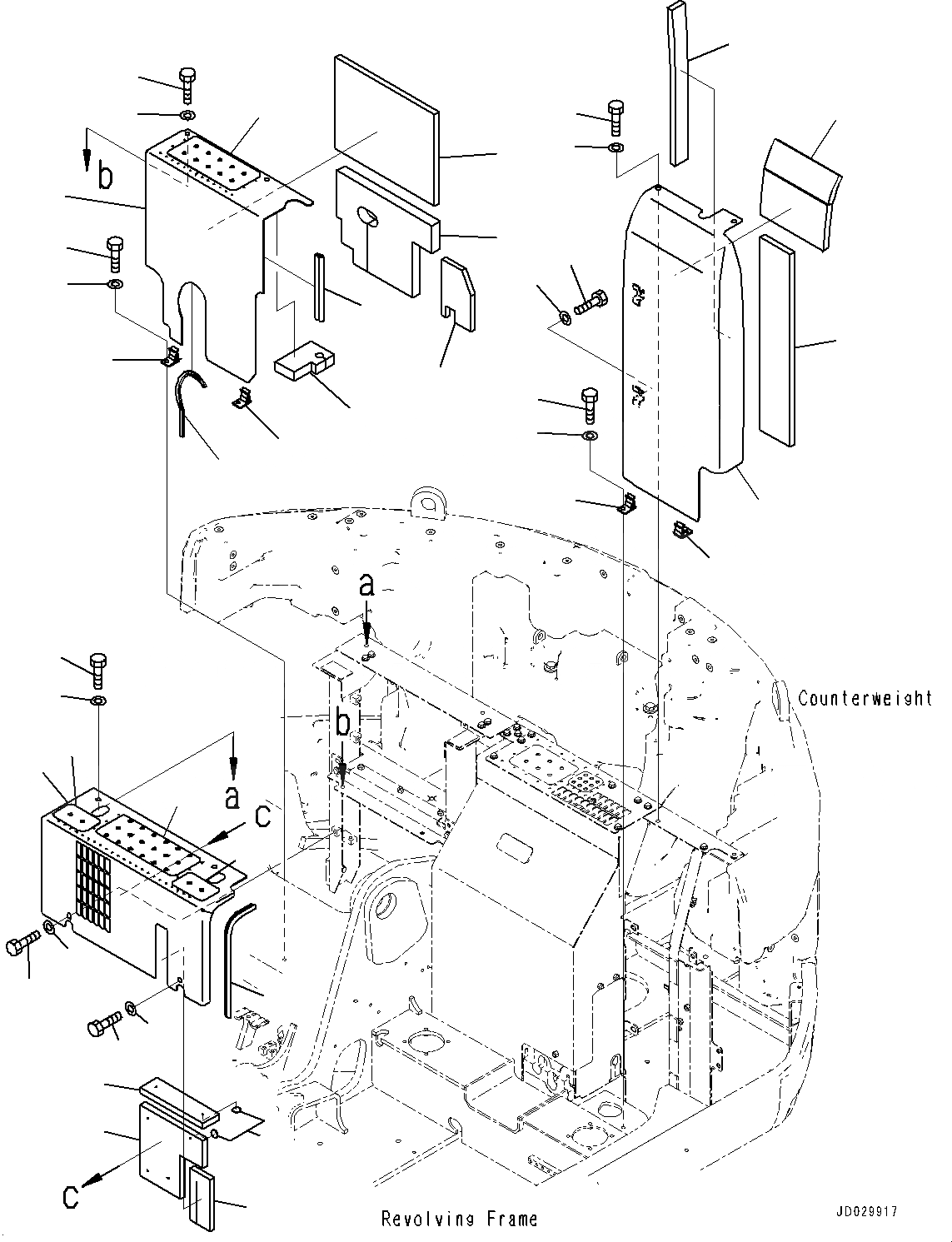 Схема запчастей Komatsu PC228USLC-8 - ПЕРЕГОРОДКА. COVER, COVER, ДЛЯ СТРАН ЕС (/) ПЕРЕГОРОДКА. COVER, ДЛЯ СТРАН ЕС