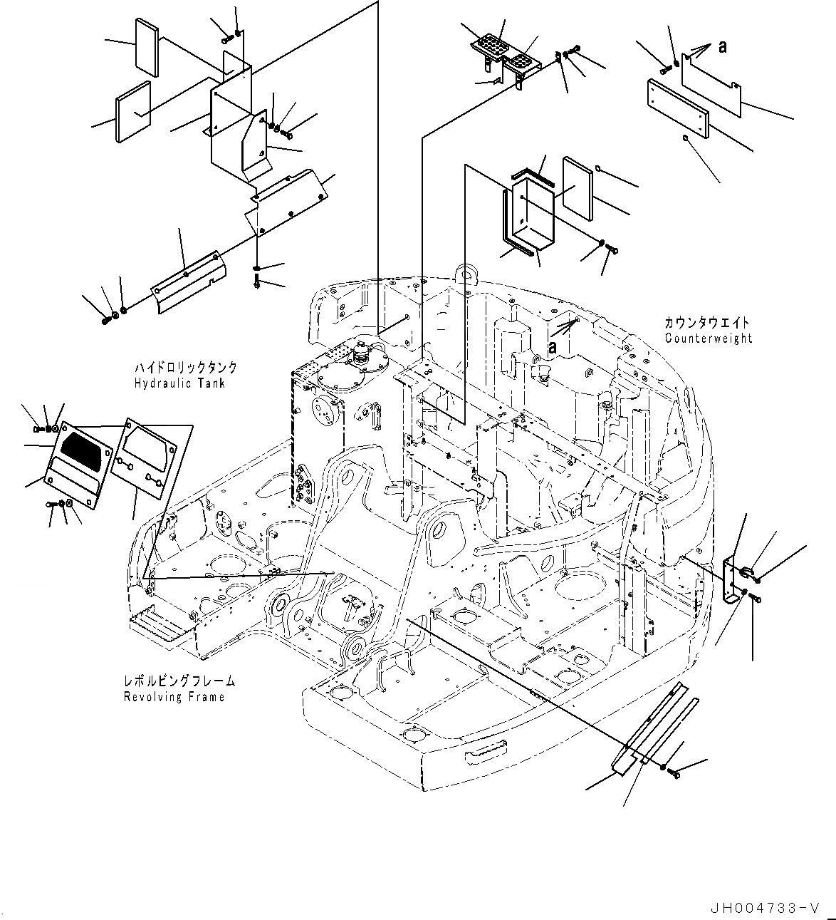 Схема запчастей Komatsu PC228USLC-8 - ПЕРЕГОРОДКА. COVER, COVER, ДЛЯ СТРАН ЕС (/) (№-) ПЕРЕГОРОДКА. COVER, ДЛЯ СТРАН ЕС