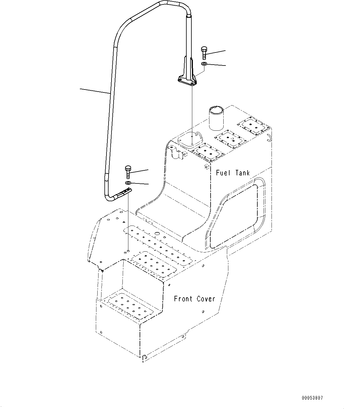 Схема запчастей Komatsu PC228USLC-8 - HANDRAIL HANDRAIL