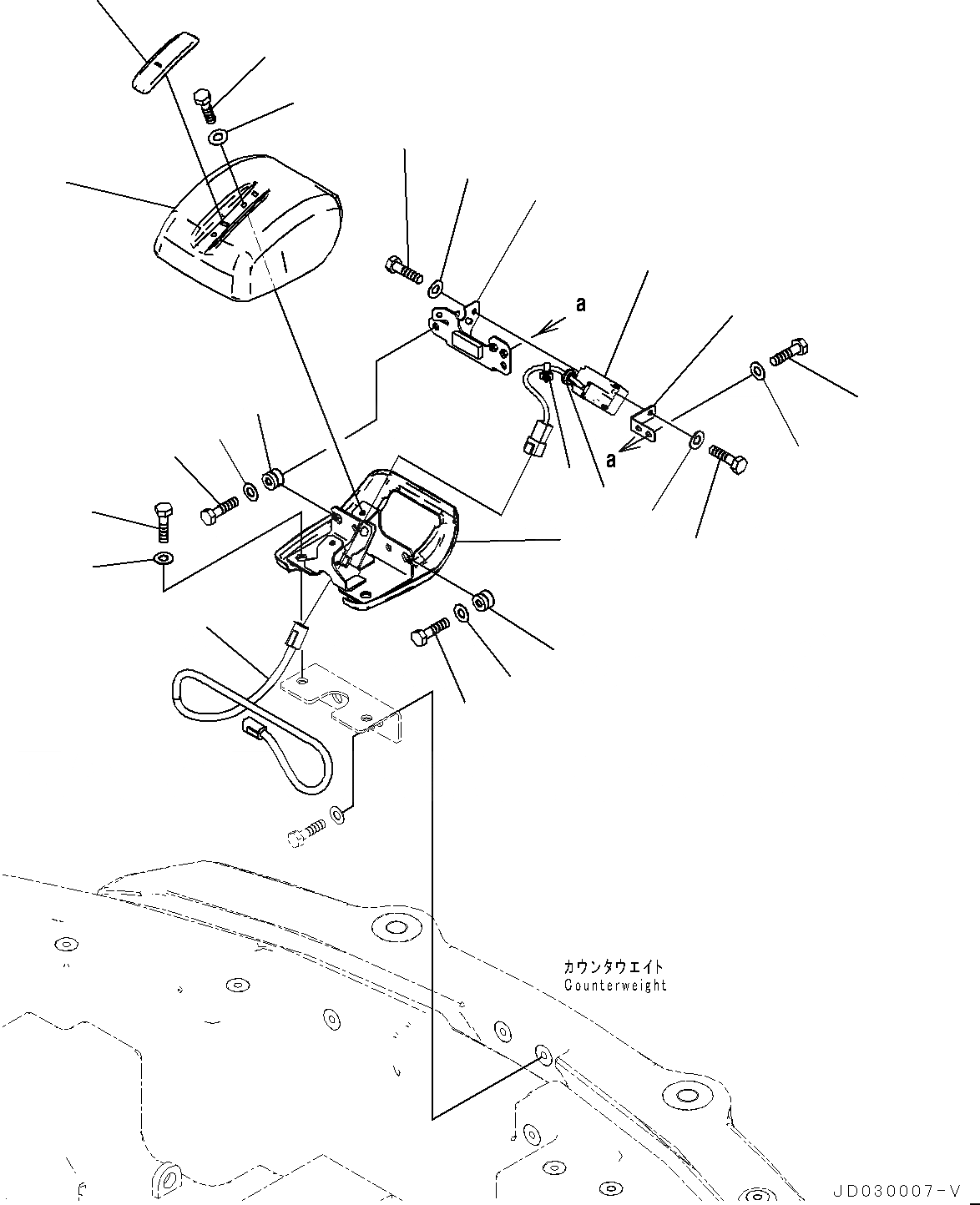 Схема запчастей Komatsu PC228US-8 - ЗАДН.VIEW CAMERA, CAMERA NO. (№-) ЗАДН.VIEW CAMERA, С -CAMERA