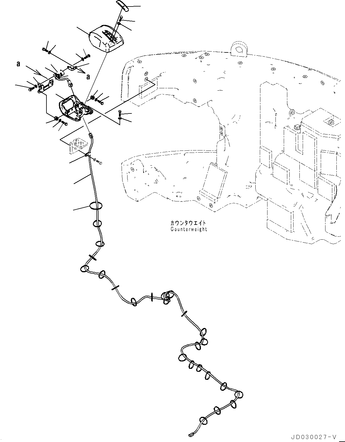 Схема запчастей Komatsu PC228US-8 - ЗАДН.VIEW CAMERA, CAMERA NO. (№-) ЗАДН.VIEW CAMERA, С -CAMERA