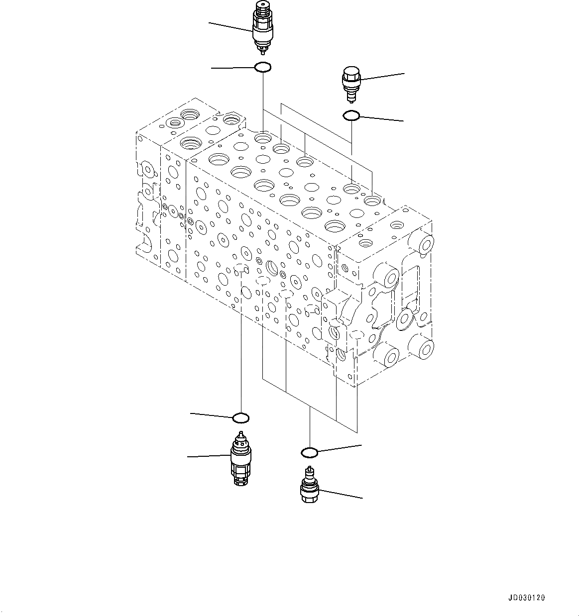 Схема запчастей Komatsu PC228US-8 - УПРАВЛЯЮЩ. КЛАПАН, 7-СЕКЦИОНН. (/) (№-) УПРАВЛЯЮЩ. КЛАПАН, С -СЕРВИСНЫЙ КЛАПАН