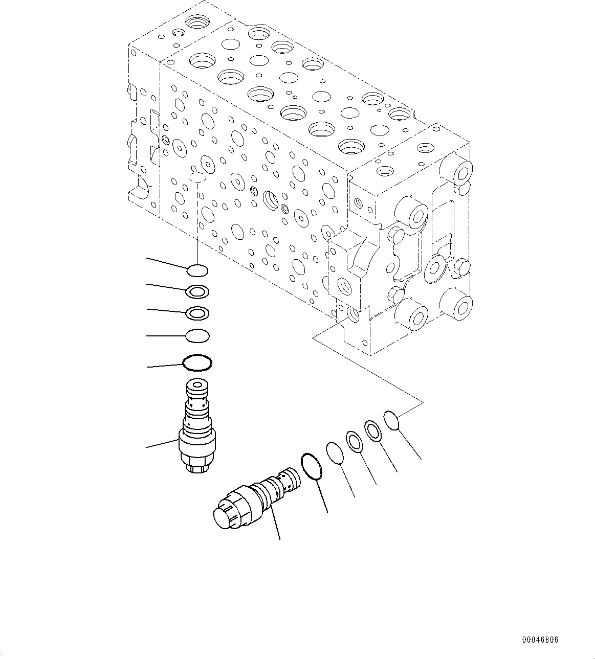 Схема запчастей Komatsu PC228US-8 - УПРАВЛЯЮЩ. КЛАПАН, 6-СЕКЦИОНН. (8/7) (№-) УПРАВЛЯЮЩ. КЛАПАН, С СТРЕЛА ANTI-DROP КЛАПАН