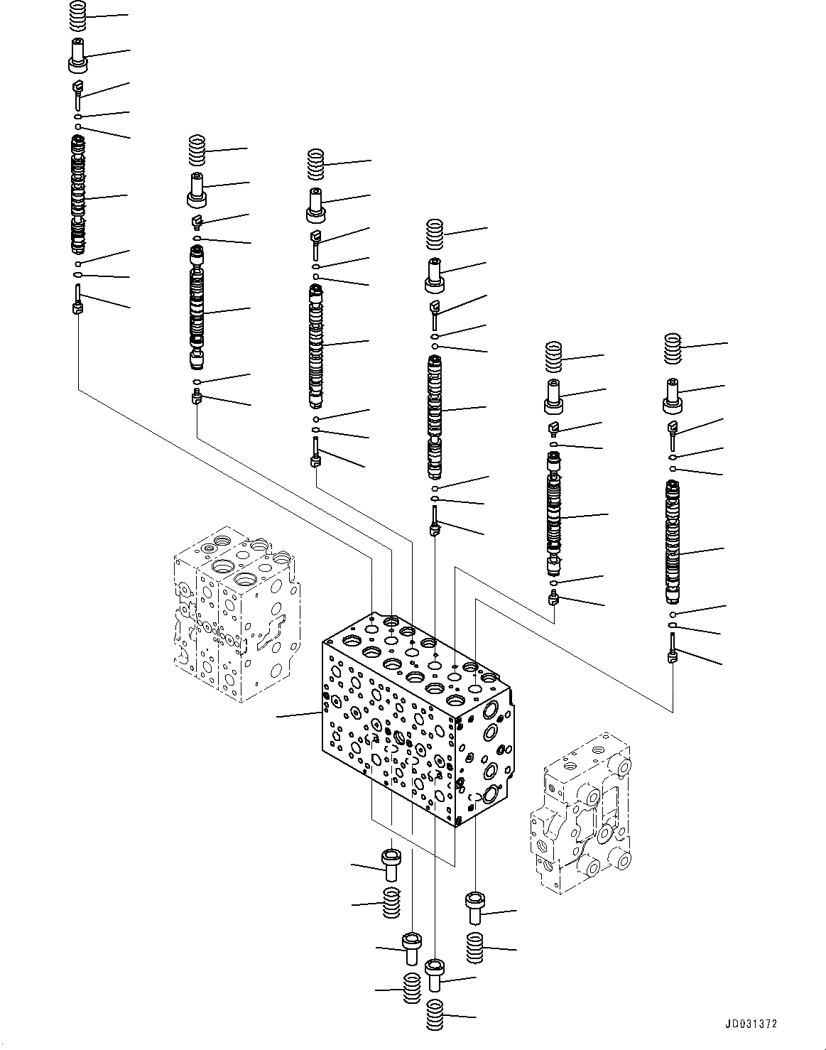 Схема запчастей Komatsu PC228US-8 - УПРАВЛЯЮЩ. КЛАПАН, 8-СЕКЦИОНН. (/) (№-) УПРАВЛЯЮЩ. КЛАПАН, -ДОПОЛН. АКТУАТОР ТРУБЫ, АККУМУЛЯТОР