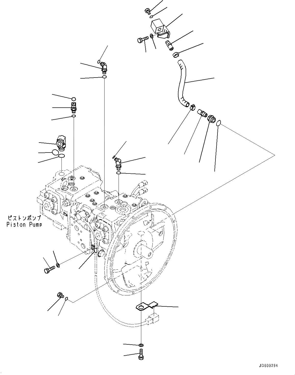 Схема запчастей Komatsu PC228US-8 - ПОРШЕНЬ НАСОС, КОМПОНЕНТЫ (№-) ПОРШЕНЬ НАСОС