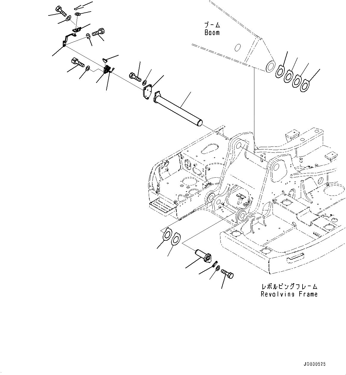 Схема запчастей Komatsu PC228US-8 - ПАЛЕЦ СТРЕЛЫ(№-) СТРЕЛА НИЖН. ПАЛЕЦ