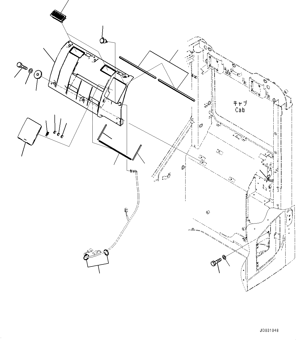 Схема запчастей Komatsu PC228US-8 - КАБИНА, КАБИНА IN ЧАСТИ, ЗАДН. КРЫШКА (/) (№-) КАБИНА, ДЛЯ -ДОПОЛН. АКТУАТОР ТРУБЫ, АККУМУЛЯТОР, DOZER, АВСТРАЛИЯ