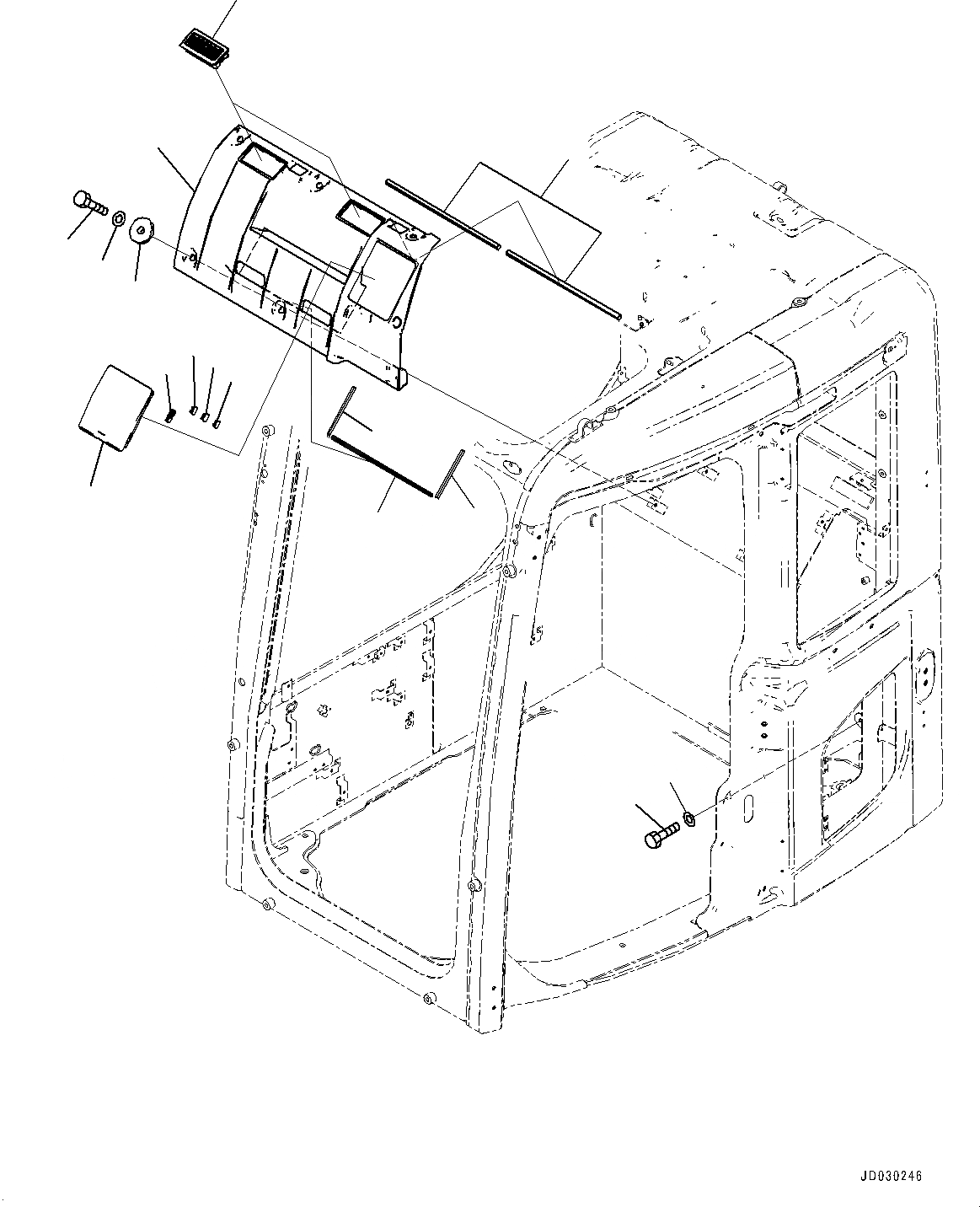 Схема запчастей Komatsu PC228US-8 - КАБИНА, КАБИНА IN ЧАСТИ, ЗАДН. КРЫШКА (/) (№-) КАБИНА, ДЛЯ СИДЕНЬЕ ОПЕРАТОРА, С ВОЗД. ПОДВЕСКОЙ, ТКАНЬ, С ОТКИДН. СПИНКОЙ, НАКЛОН., KOMTRAX