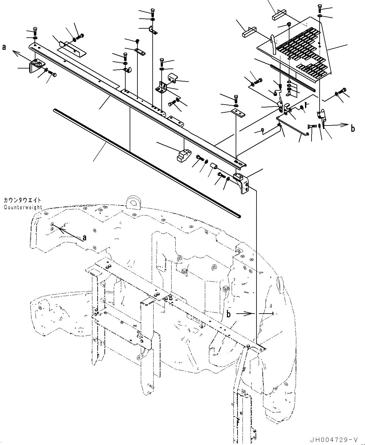 Схема запчастей Komatsu PC228US-8 - КАПОТ, КАПОТ (/) (№-) КАПОТ, БЕЗ ПРЕФИЛЬТР