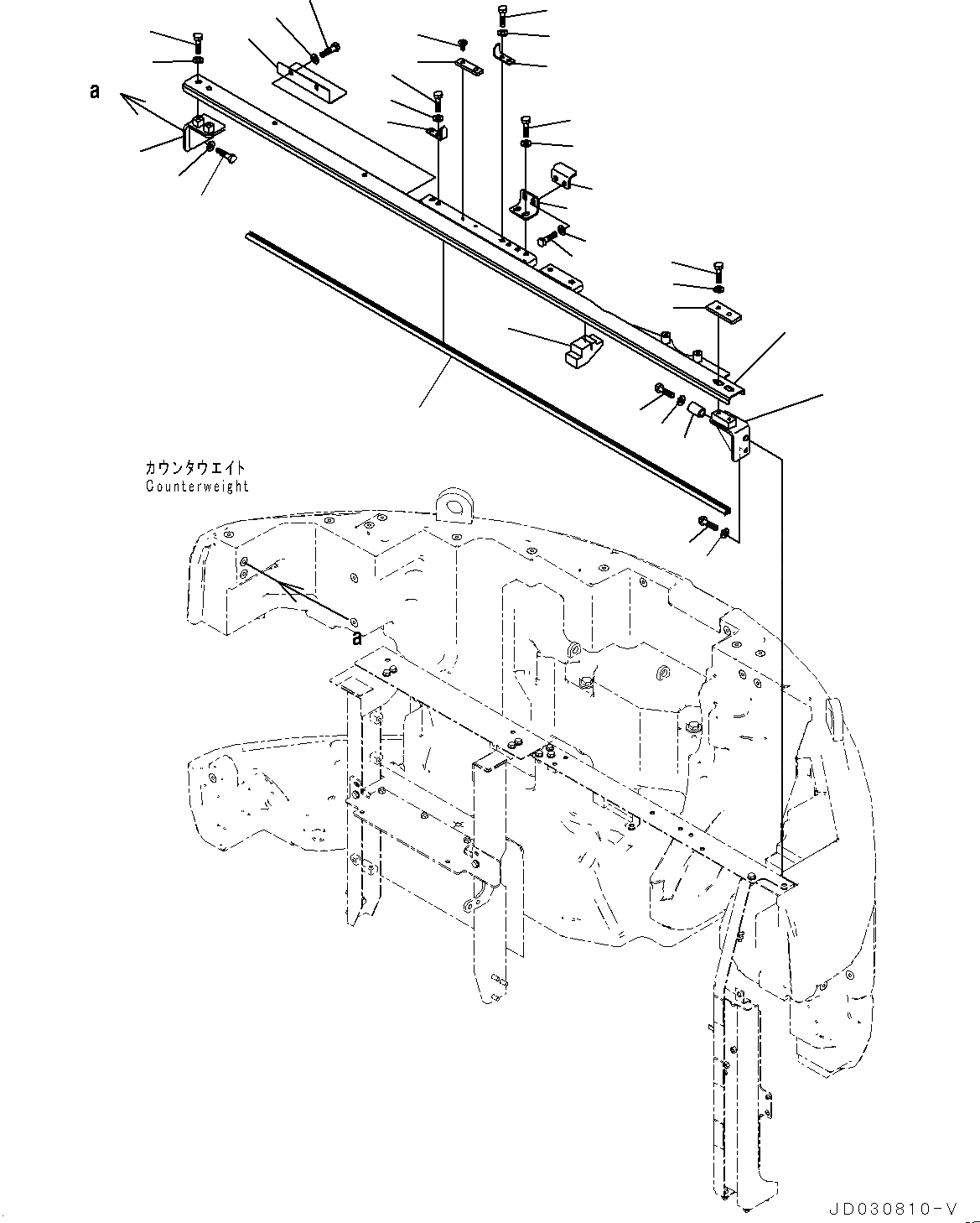 Схема запчастей Komatsu PC228US-8 - КАПОТ, РАМА (№-) КАПОТ, С ПРЕФИЛЬТР