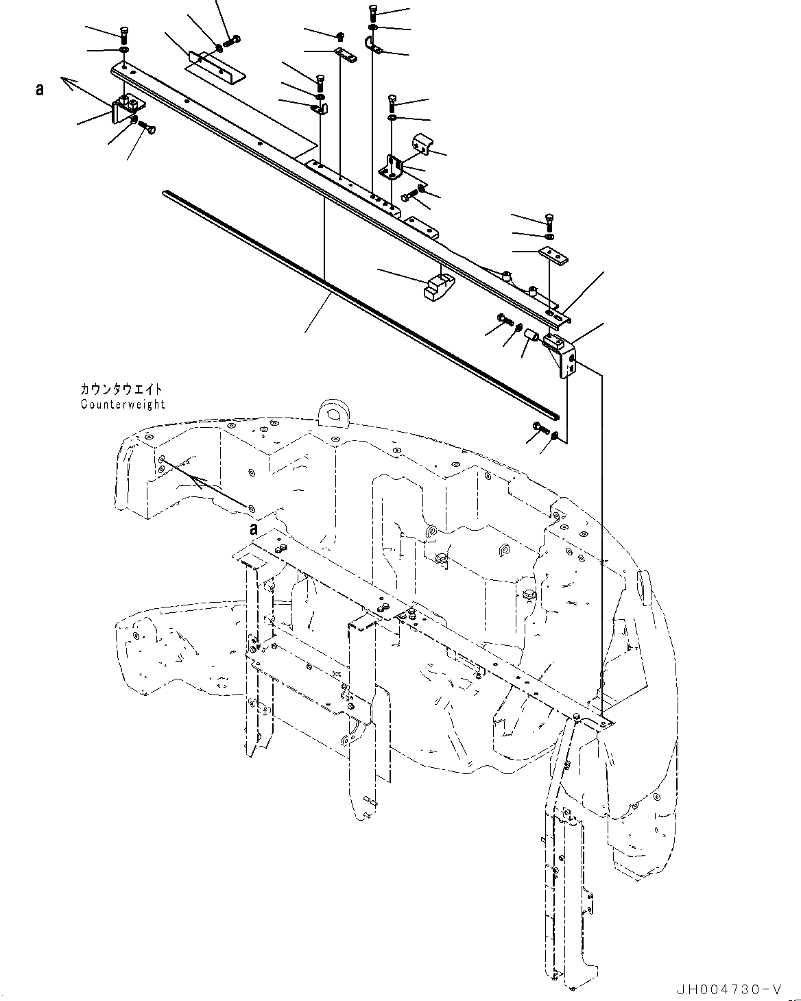 Схема запчастей Komatsu PC228US-8 - КАПОТ, РАМА (№-) КАПОТ, С ПРЕФИЛЬТР