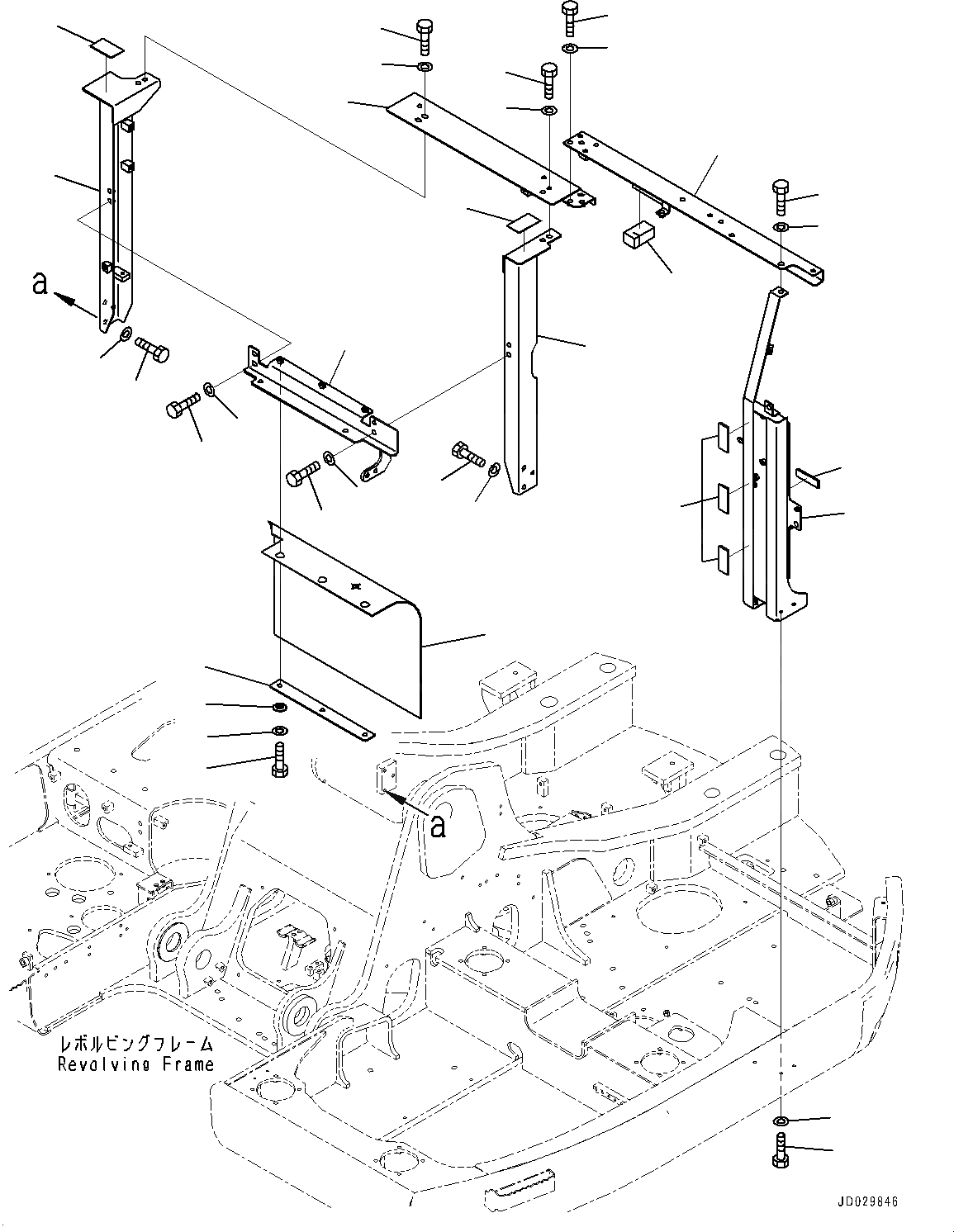 Схема запчастей Komatsu PC228US-8 - КАБИНА РАМА (№-) КАБИНА РАМА