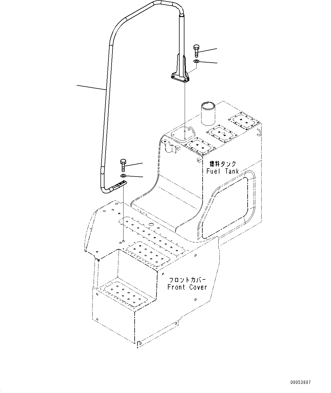 Схема запчастей Komatsu PC228US-8 - ПОРУЧНИ(№-) HANDRAIL