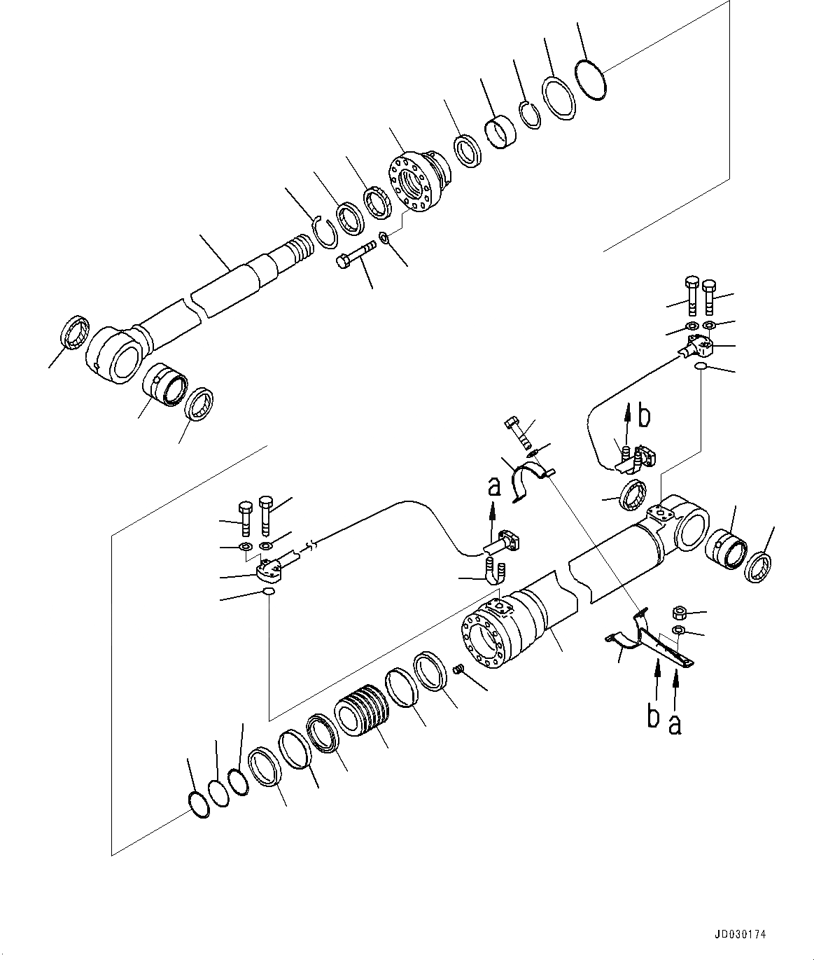 Схема запчастей Komatsu PC228US-8 - ЦИЛИНДР СТРЕЛЫ, ПРАВ. (№-) ЦИЛИНДР СТРЕЛЫ, БЕЗ ANTI-DROP КЛАПАН