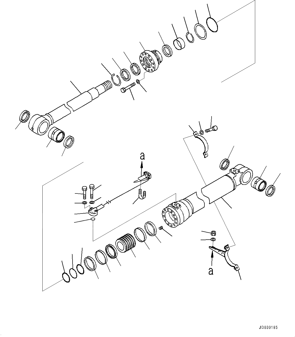 Схема запчастей Komatsu PC228US-8 - ЦИЛИНДР СТРЕЛЫ, ЛЕВ. (№-) ЦИЛИНДР СТРЕЛЫ, С ANTI-DROP КЛАПАН