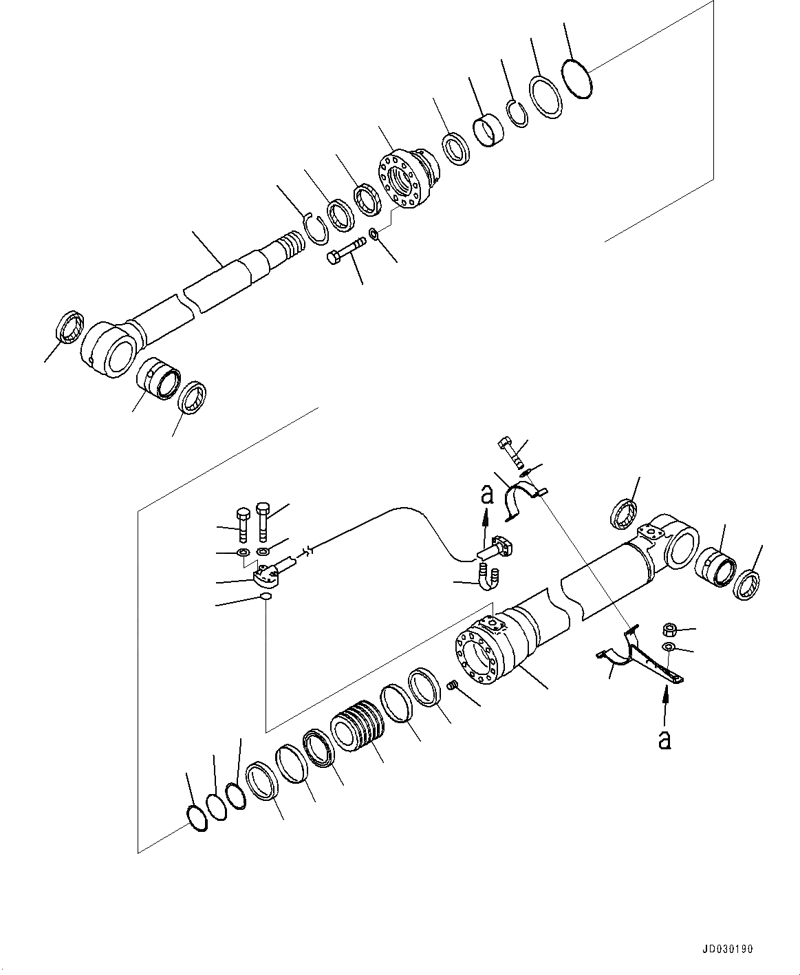 Схема запчастей Komatsu PC228US-8 - ЦИЛИНДР СТРЕЛЫ, ПРАВ. (№-) ЦИЛИНДР СТРЕЛЫ, С ANTI-DROP КЛАПАН