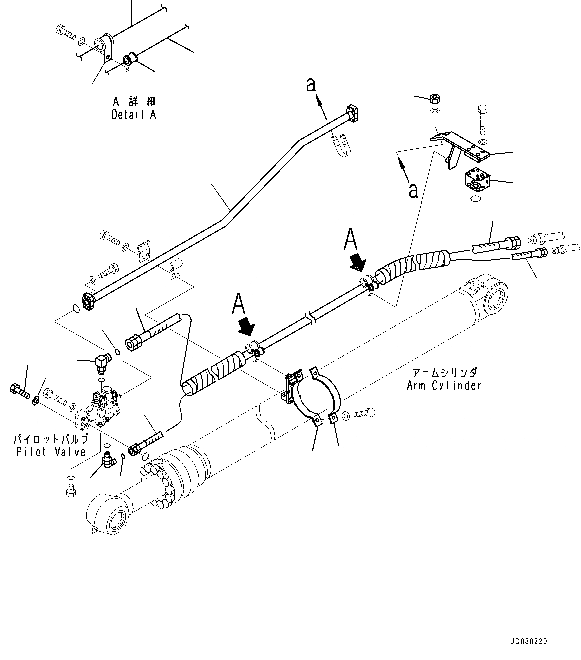 Схема запчастей Komatsu PC228US-8 - ЦИЛИНДР РУКОЯТИ, ANTI-DROP КЛАПАН ТРУБЫ (/) (№-7) ЦИЛИНДР РУКОЯТИ, С ANTI-DROP КЛАПАН