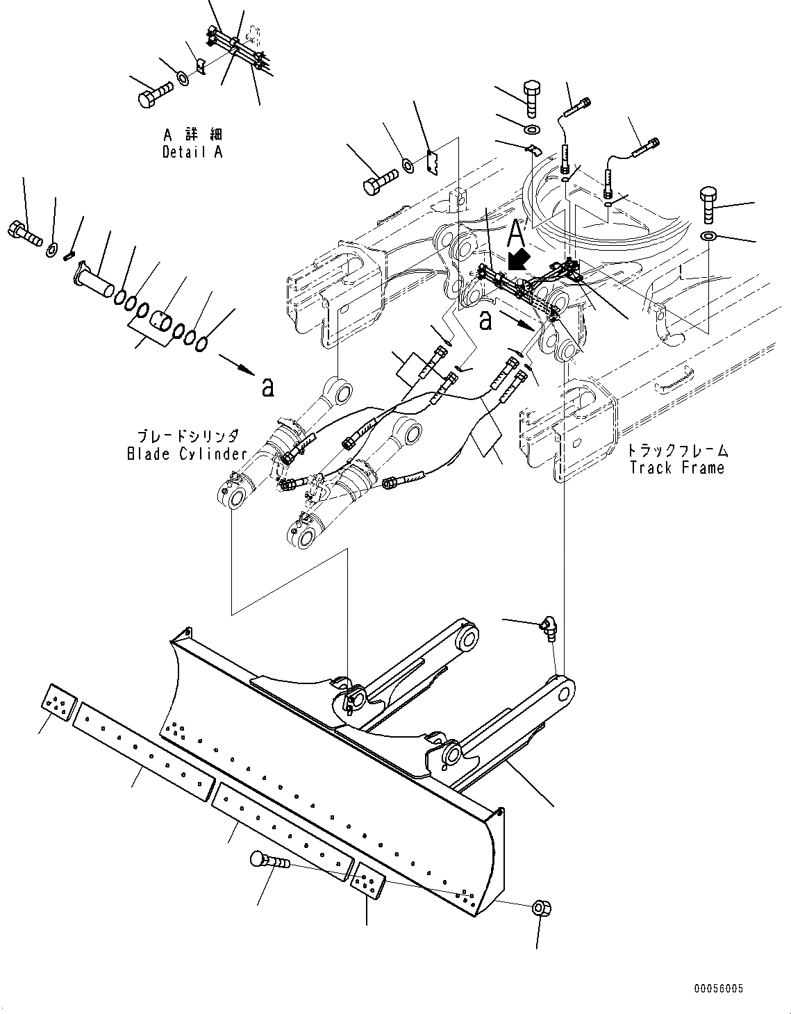 Схема запчастей Komatsu PC228US-8 - ОТВАЛ (№-) ОТВАЛ