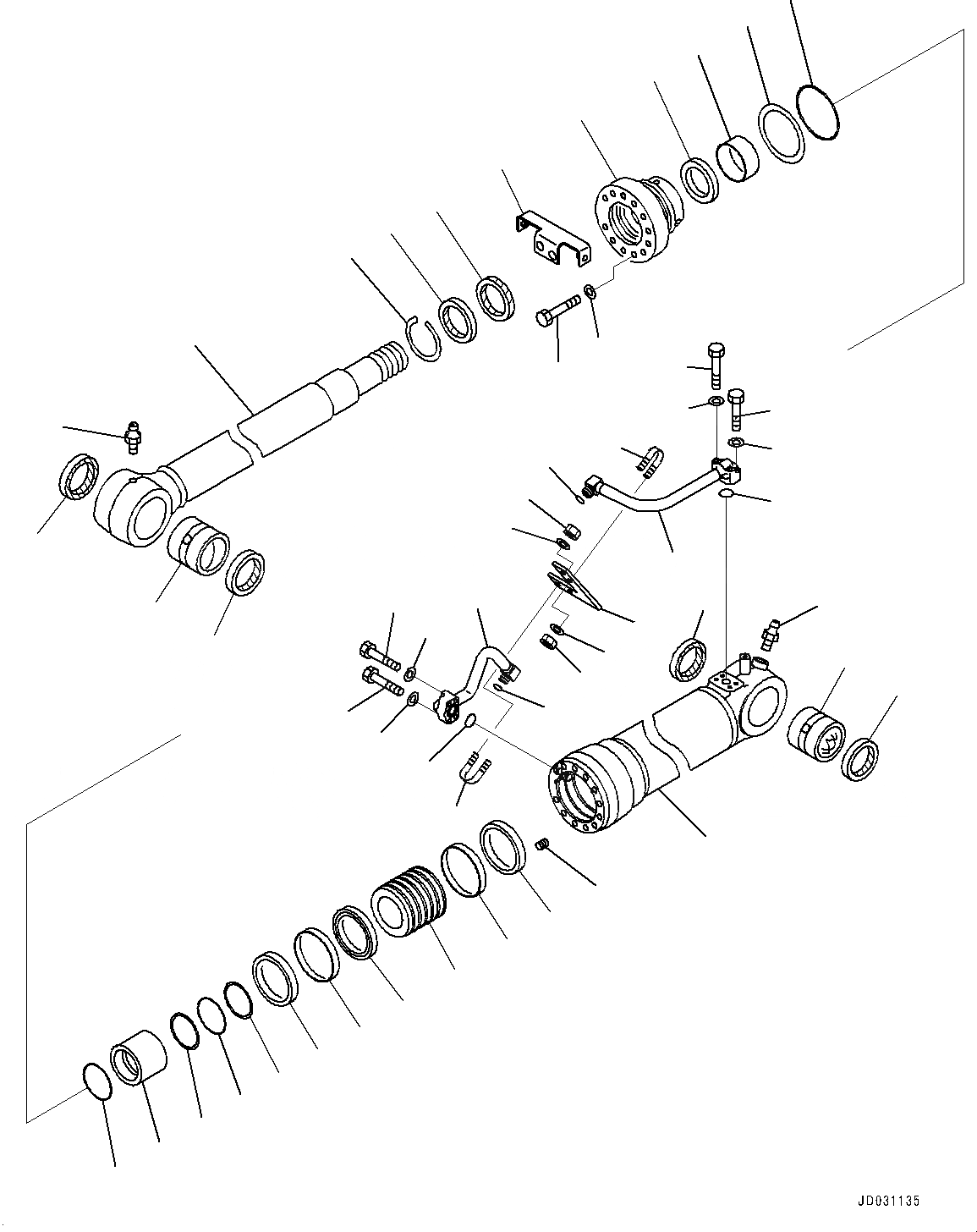 Схема запчастей Komatsu PC228US-8 - ЦИЛИНДР ОТВАЛА, ПРАВ. (№-) ЦИЛИНДР ОТВАЛА