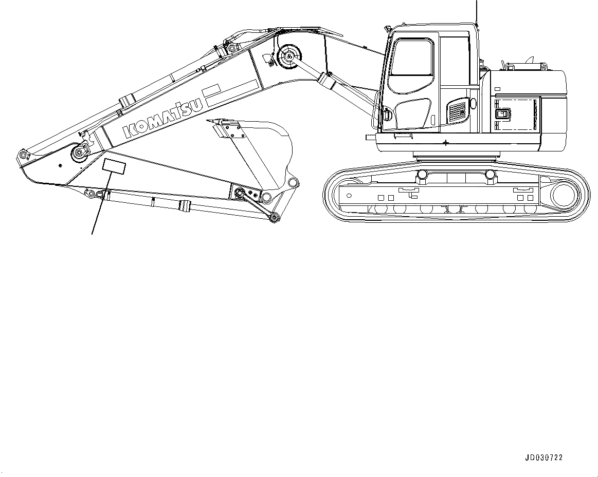 Схема запчастей Komatsu PC228US-8 - ПРЕДУПРЕЖДАЮЩ. МАРКИРОВКАS, KEEP OFF РАБОЧ.ING RANGES (№-) ПРЕДУПРЕЖДАЮЩ. МАРКИРОВКАS, KEEP OFF РАБОЧ.ING RANGES