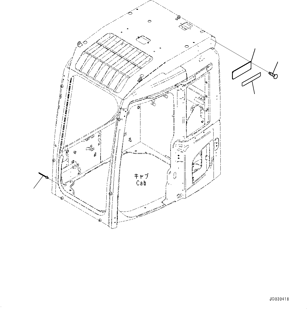 Схема запчастей Komatsu PC228US-8 - ПРЕДУПРЕЖДАЮЩ. МАРКИРОВКАS (№-) ПРЕДУПРЕЖДАЮЩ. МАРКИРОВКАS, КАБИНА ВЕРХН. ЧАСТИ КОРПУСА LV, АНГЛ.