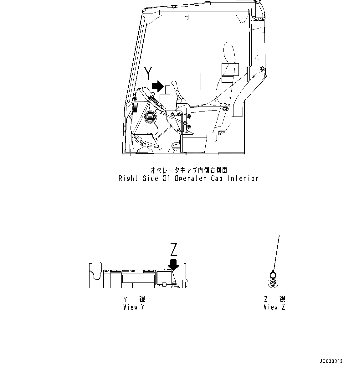 Схема запчастей Komatsu PC228US-8 - ПРЕДУПРЕЖДАЮЩ. МАРКИРОВКАS (№-) ПРЕДУПРЕЖДАЮЩ. МАРКИРОВКАS, POWER ПОДАЮЩ., VOLT, АНГЛ., TEXT ТИП