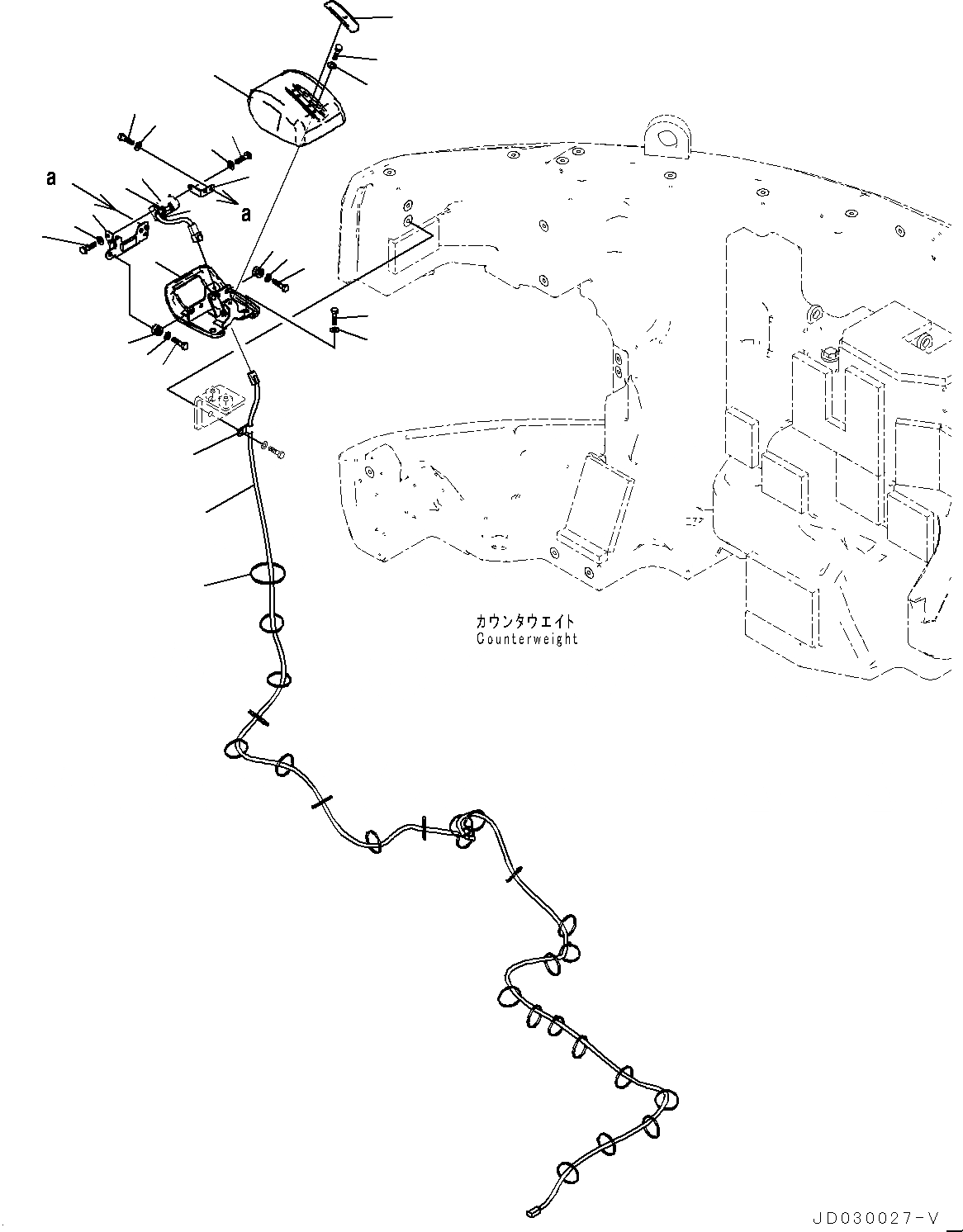 Схема запчастей Komatsu PC228USLC-8 - ЗАДН.VIEW CAMERA, CAMERA NO. (№-) ЗАДН.VIEW CAMERA, С -CAMERA