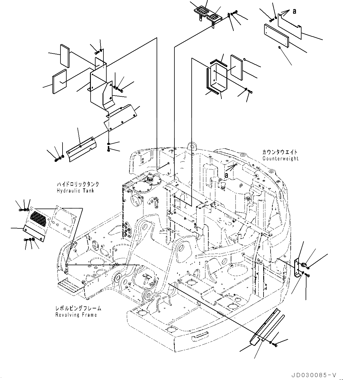 Схема запчастей Komatsu PC228USLC-8 - ПЕРЕГОРОДКА. COVER, КРЫШКА(/) (№-) ПЕРЕГОРОДКА. COVER, СТРЕЛА ANTI-DROP КЛАПАН