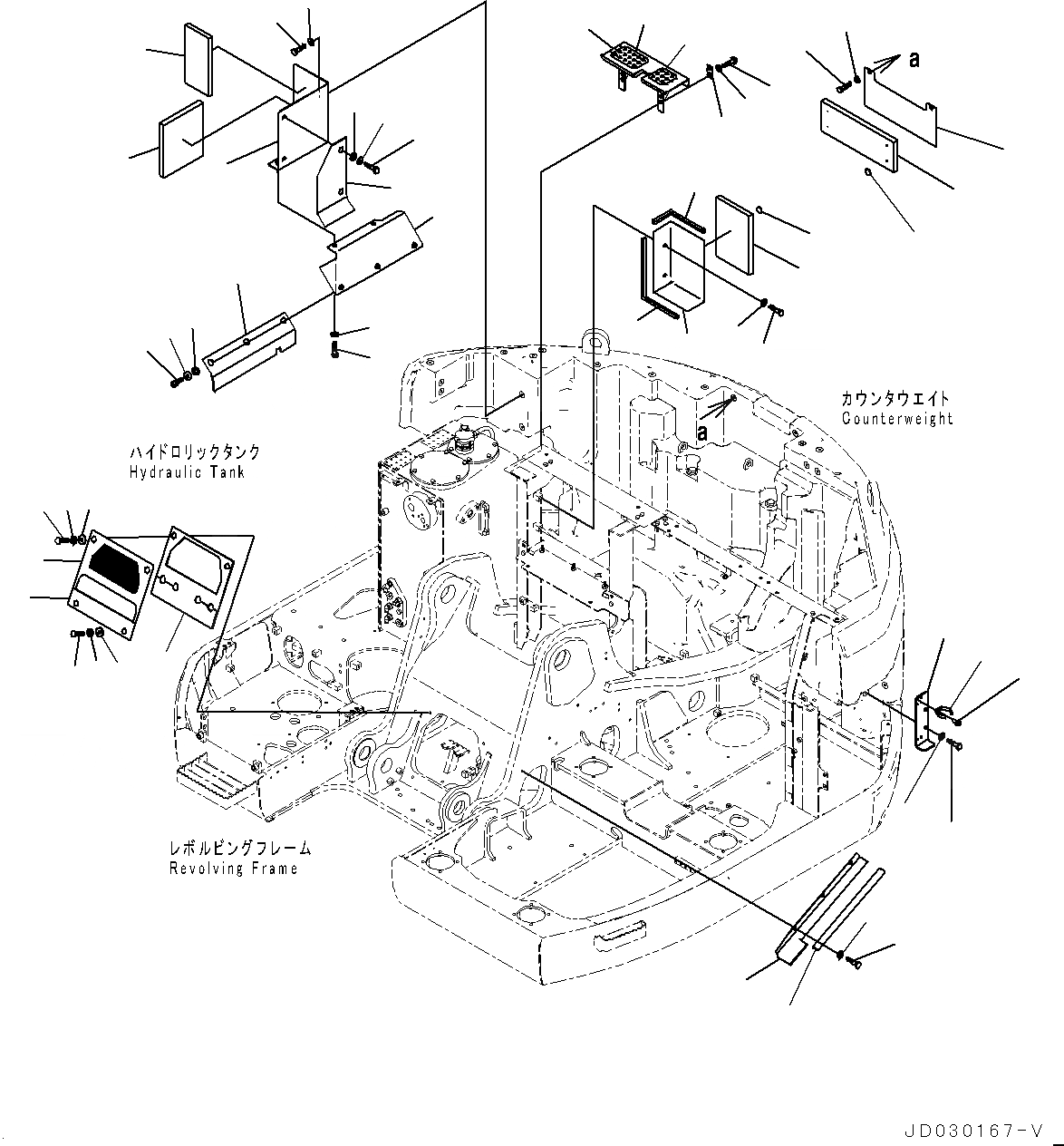 Схема запчастей Komatsu PC228USLC-8 - ПЕРЕГОРОДКА. COVER, КРЫШКА(/) (№-) ПЕРЕГОРОДКА. COVER, ДОПОЛН. ПРОТИВОВЕС, ДЛЯ СЕВ. АМЕРИКИ