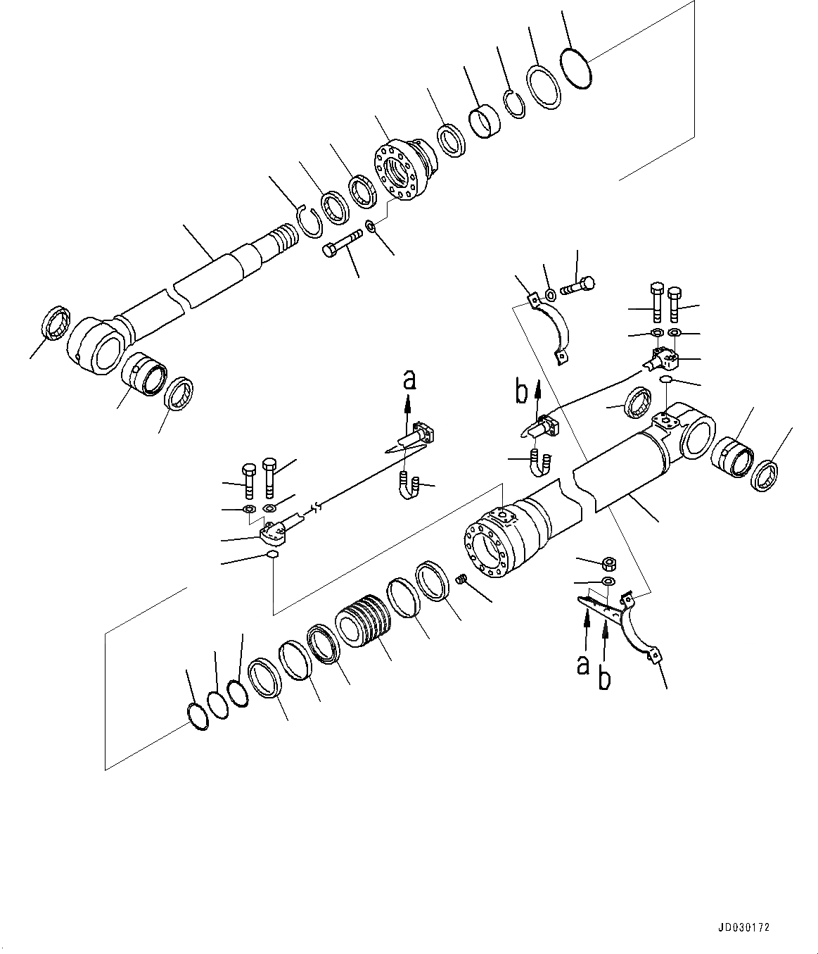 Схема запчастей Komatsu PC228USLC-8 - ЦИЛИНДР СТРЕЛЫ, ЛЕВ. (№-) ЦИЛИНДР СТРЕЛЫ, БЕЗ ANTI-DROP КЛАПАН