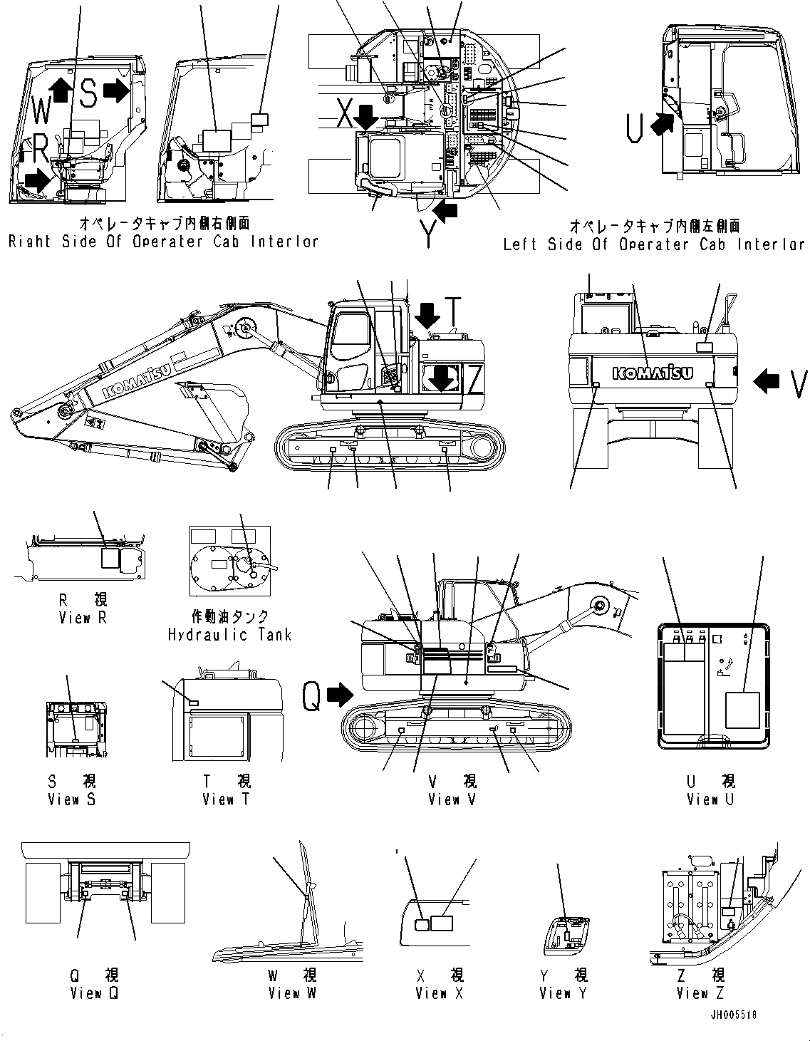 Схема запчастей Komatsu PC228USLC-8 - MARKS И ТАБЛИЧКИS (№-) MARKS И ТАБЛИЧКИS, ЕС ARRANGEMENT, DOZER