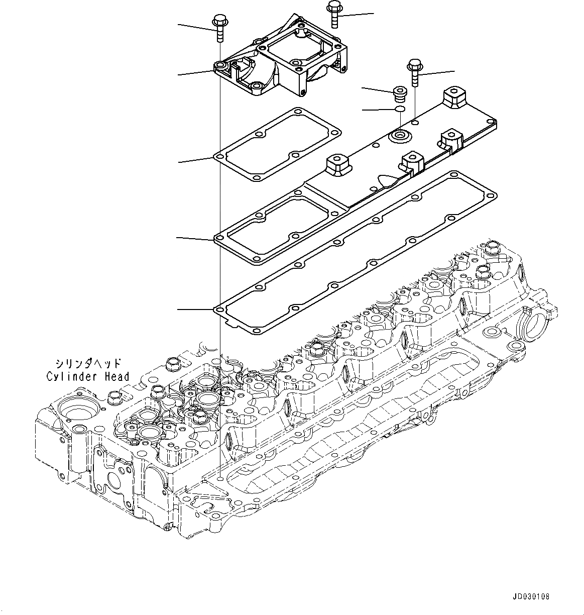 Схема запчастей Komatsu SAA6D107E-1K - ВПУСК ВОЗДУХА PORT COVER ВПУСК ВОЗДУХА PORT COVER