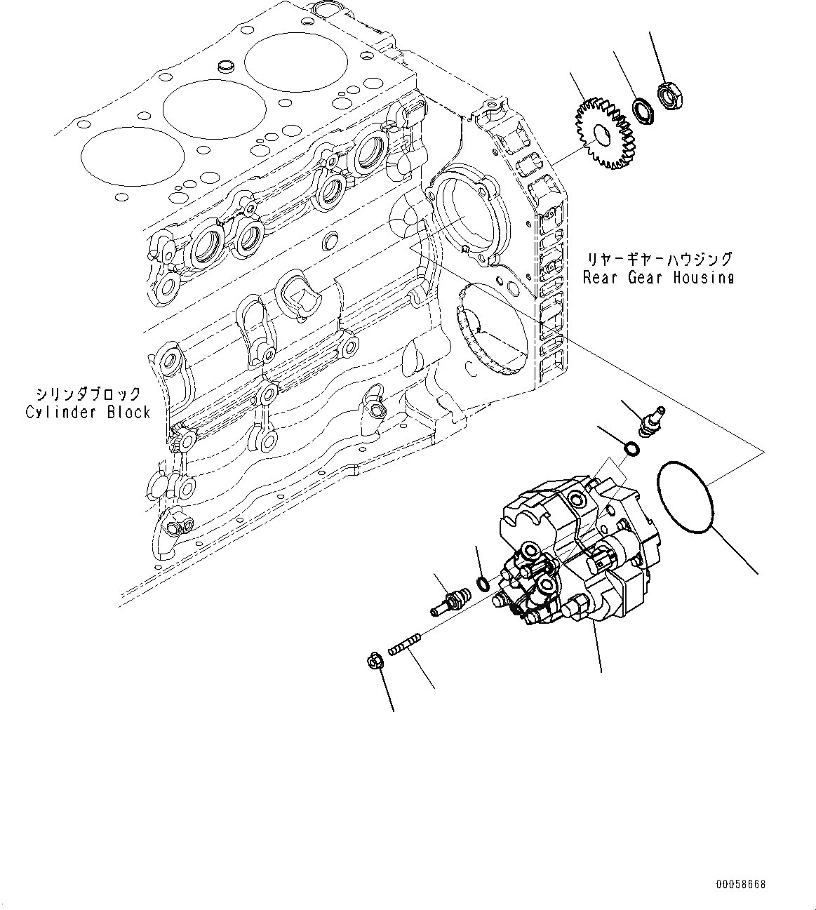 Схема запчастей Komatsu SAA6D107E-1K - ТОПЛ. НАСОС ТОПЛ. НАСОС