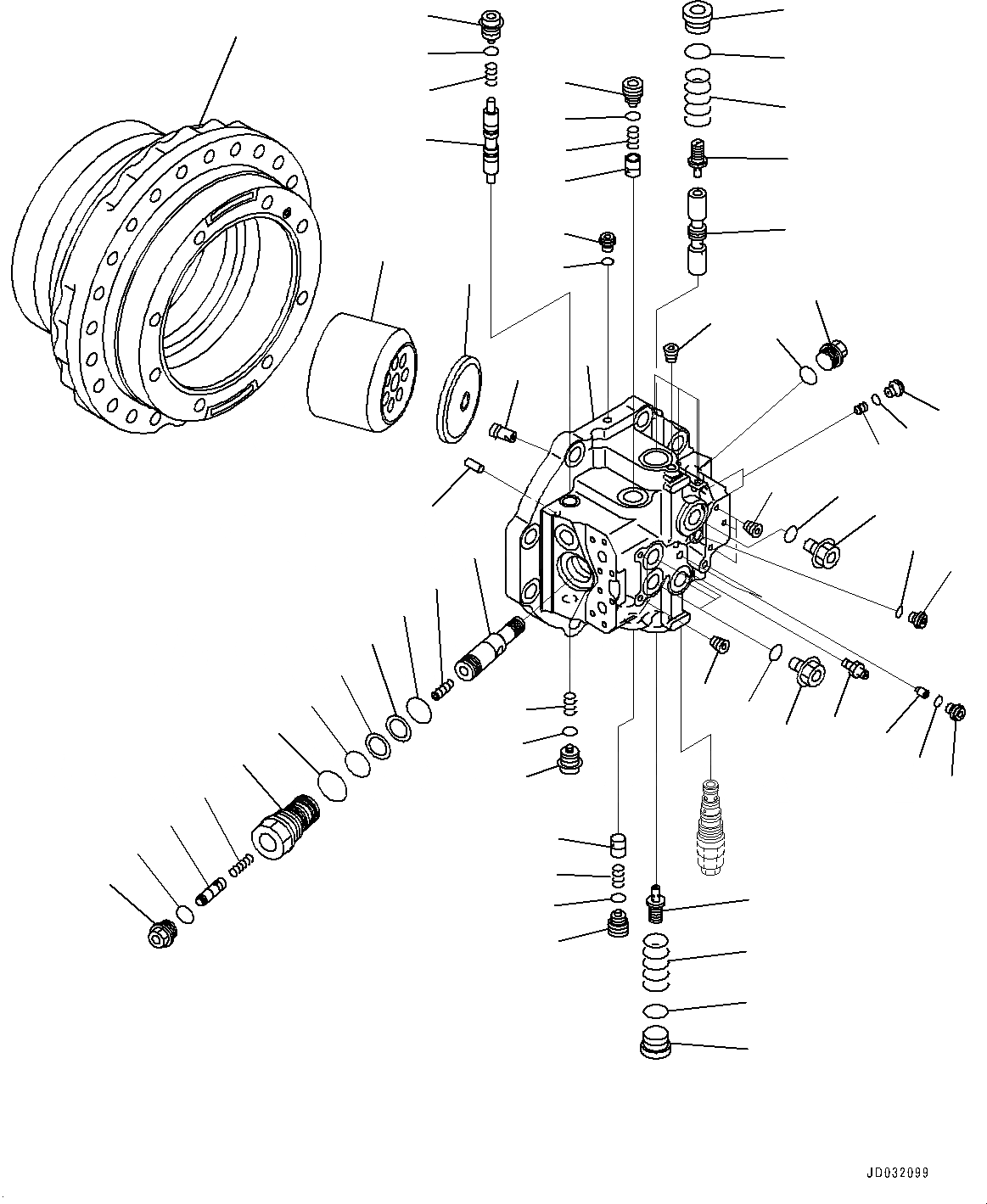 Схема запчастей Komatsu PC650LC-8E0 - ГУСЕНИЧНАЯ РАМА, ВНУТР. ЧАСТИ, МОТОР ХОДА (/) (№-) ГУСЕНИЧНАЯ РАМА