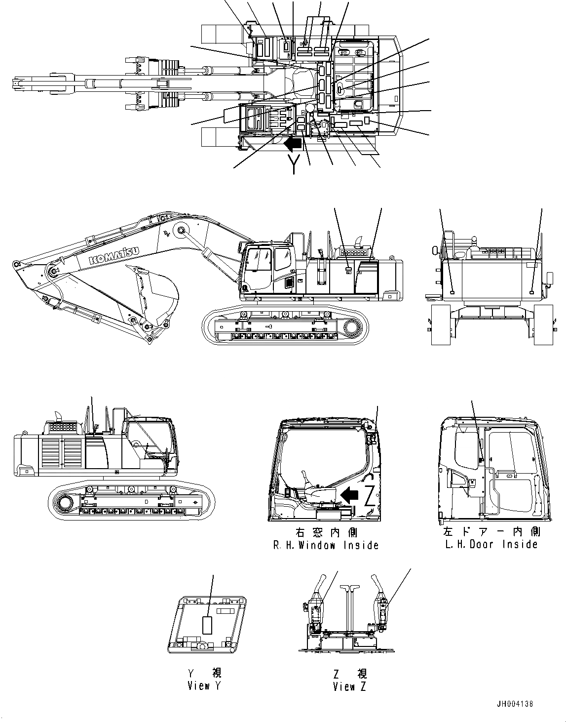 Схема запчастей Komatsu PC650LC-8E0 - MARKS И ТАБЛИЧКИS, АНГЛ., США И PUERTO RICO, СИДЕНЬЕ И БУКВЕНН. МАРКИРОВКА (№-) MARKS И ТАБЛИЧКИS, АНГЛ., США И PUERTO RICO