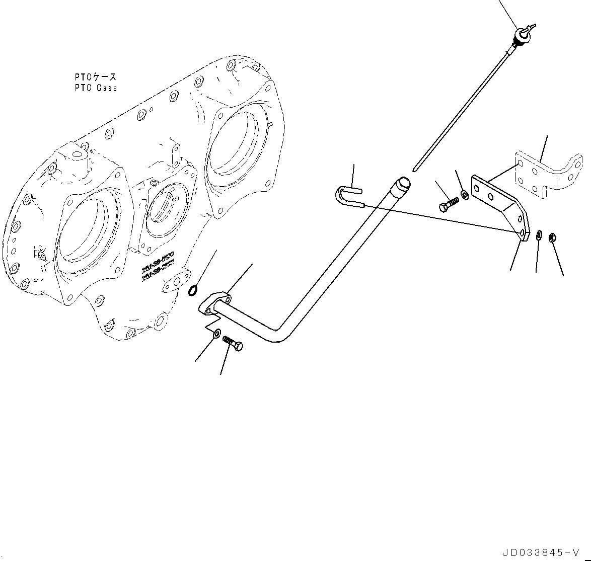 Схема запчастей Komatsu PC600LC-8E0 - POWER TAKEOFF, МАСЛ. ЩУП (№-) POWER TAKEOFF