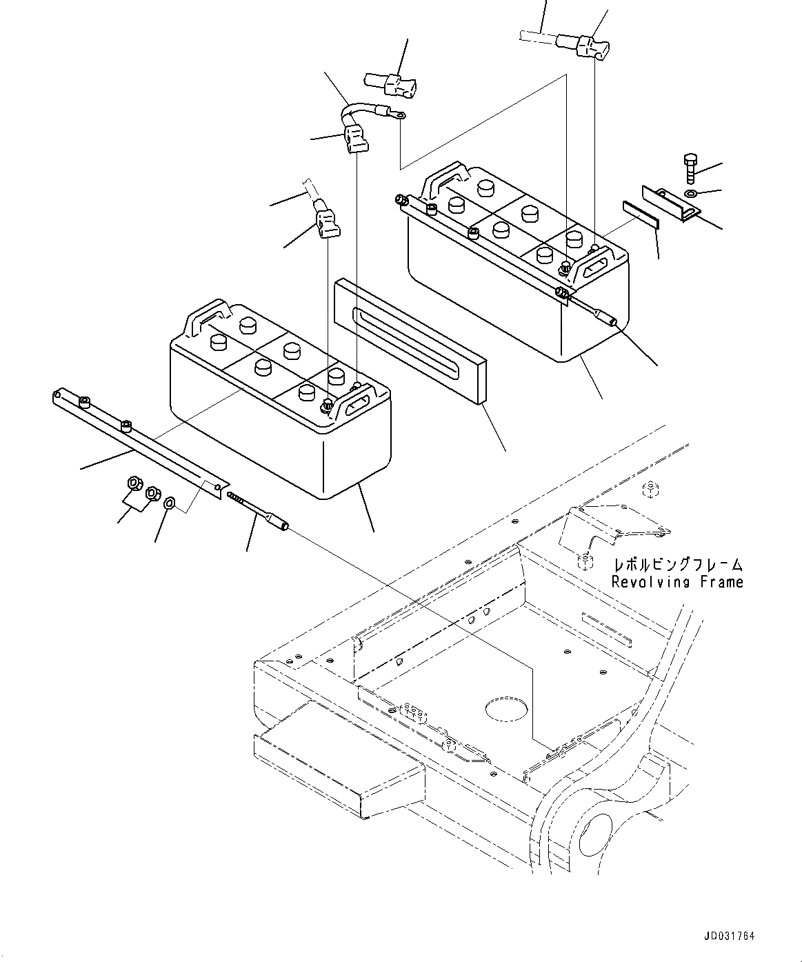 Схема запчастей Komatsu PC600LC-8E0 - АККУМУЛЯТОР (№-) АККУМУЛЯТОР