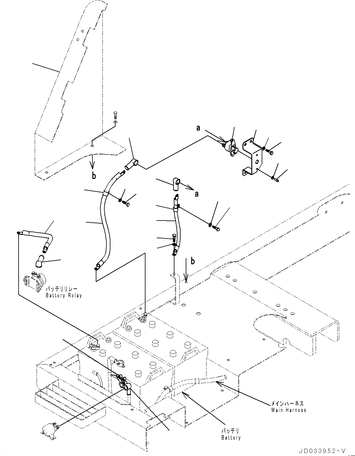 Схема запчастей Komatsu PC600LC-8E0 - ПРОВОДКА, АККУМУЛЯТОРН. ОТСЕК  (№-) ПРОВОДКА, ЕС ARRANGEMENT