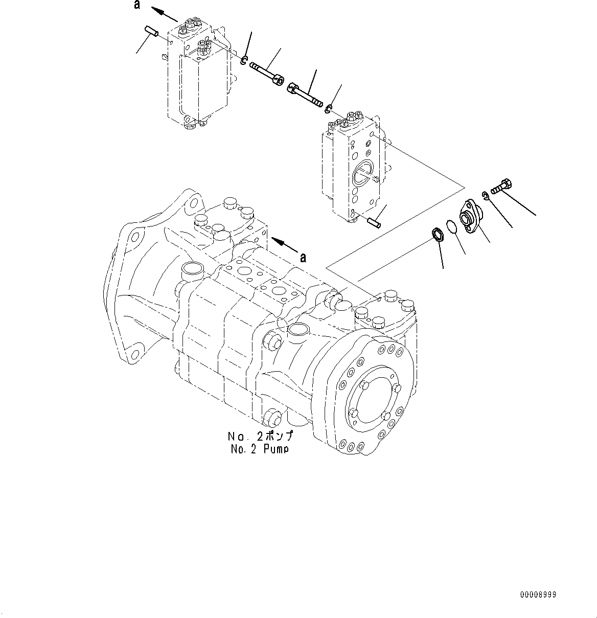 Схема запчастей Komatsu PC600LC-8E0 - ПОРШЕНЬ НАСОС, ВНУТР. ЧАСТИ, NO. НАСОС (9/9) (№-) ПОРШЕНЬ НАСОС