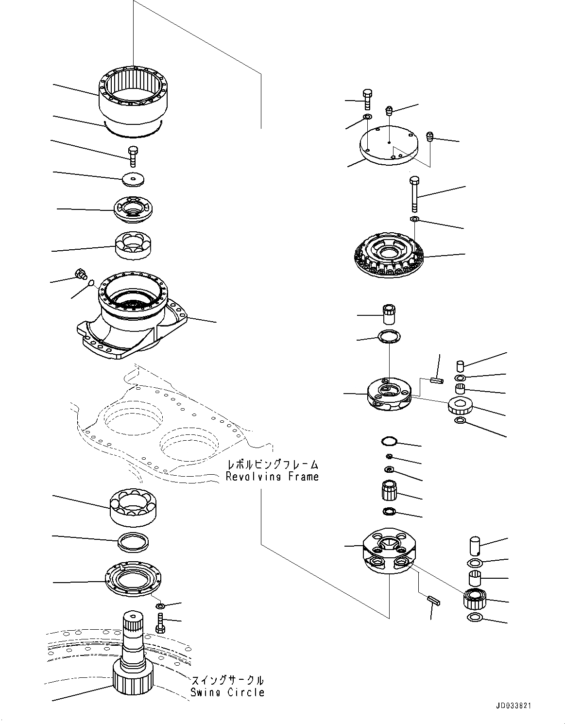 Схема запчастей Komatsu PC600LC-8E0 - МЕХАНИЗМ ПОВОРОТА И МОТОР, ПОСТАВЛЯЕМЫЕ ЧАСТИ (№-) МЕХАНИЗМ ПОВОРОТА И МОТОР