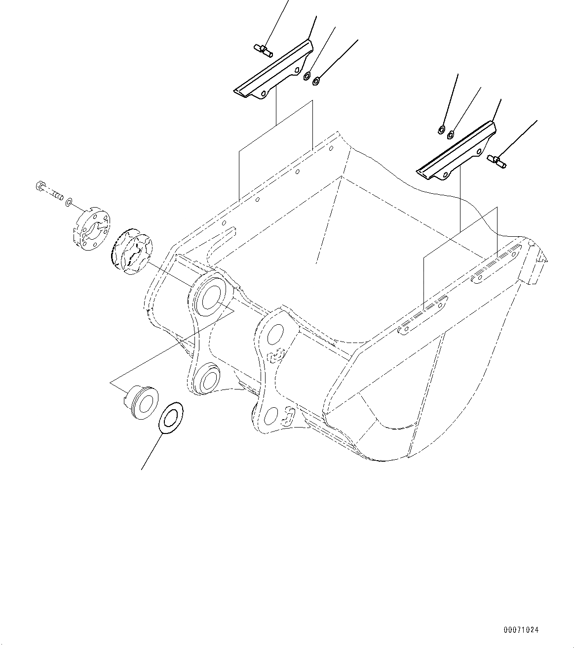 Схема запчастей Komatsu PC600LC-8E0 - КОВШ, КОЖУХ И SHIM (№-) КОВШ, .M, 7MM ШИР., WEAR ПЛАСТИНА, KMAX TOOTH, THRUST ADJUSTMENT, БОКОРЕЗЫ