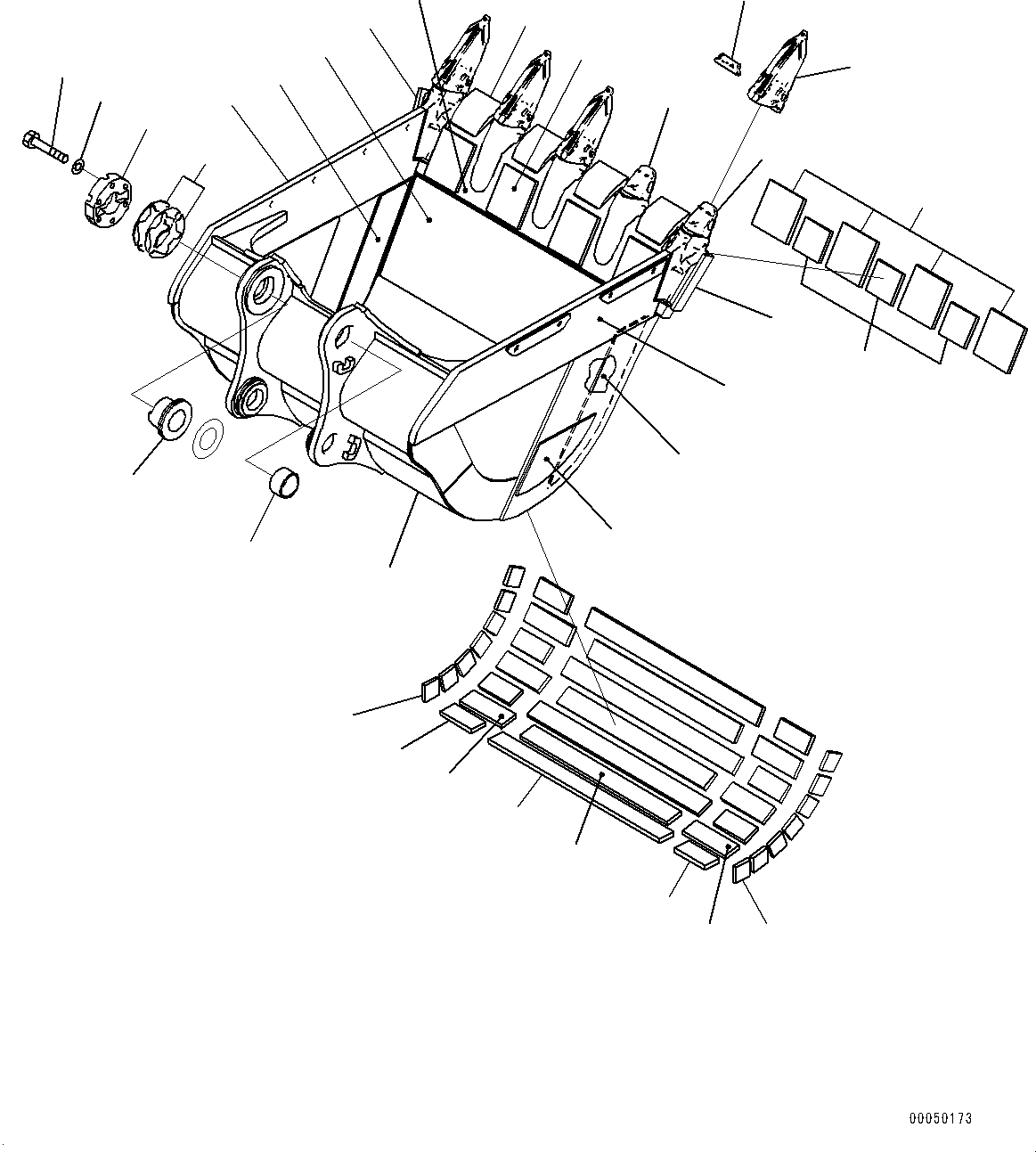 Схема запчастей Komatsu PC600LC-8E0 - КОВШ (№-) КОВШ, .M, MM ШИР., WEAR ПЛАСТИНА, KMAX TOOTH, THRUST ADJUSTMENT, БОКОРЕЗЫ