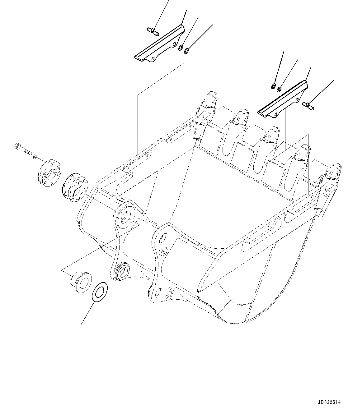 Схема запчастей Komatsu PC600LC-8E0 - КОВШ, БОКОРЕЗЫ (№-) КОВШ, .M, MM ШИР., WEAR ПЛАСТИНА, KMAX TOOTH, THRUST ADJUSTMENT, БОКОРЕЗЫ